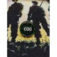 1CDO brass pin badge